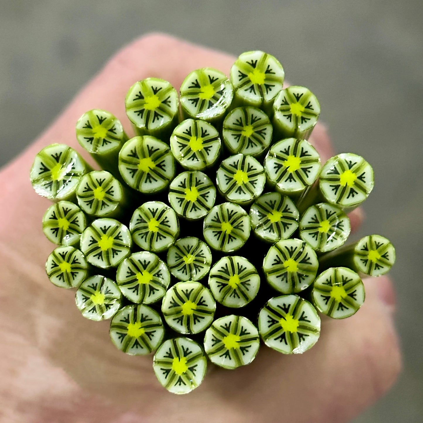 Lime in the Coconut coe 90 Flower Murrini SINGLE ROD