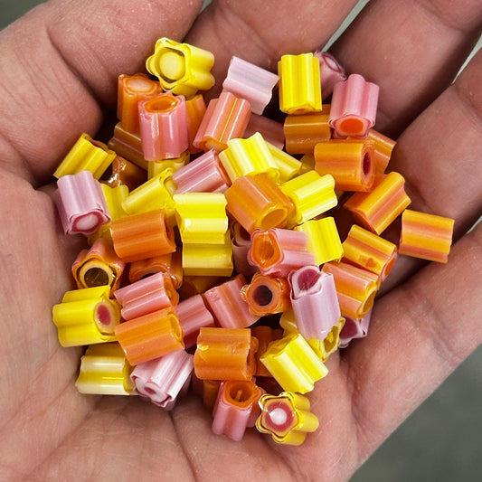 Lollipop Chunks, 2oz, coe 90 Fat Flower Murrini