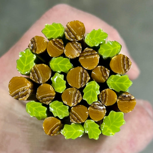 Oak Leaves and Acorns coe 90 Leaf Murrini SINGLE ROD