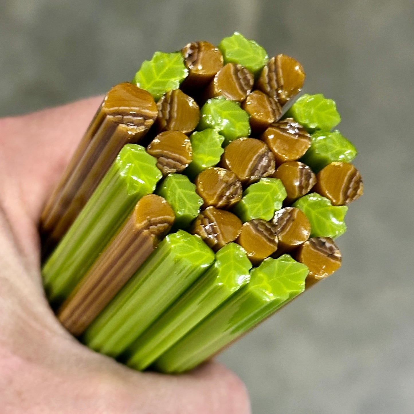 Oak Leaves and Acorns coe 90 Leaf Murrini SINGLE ROD