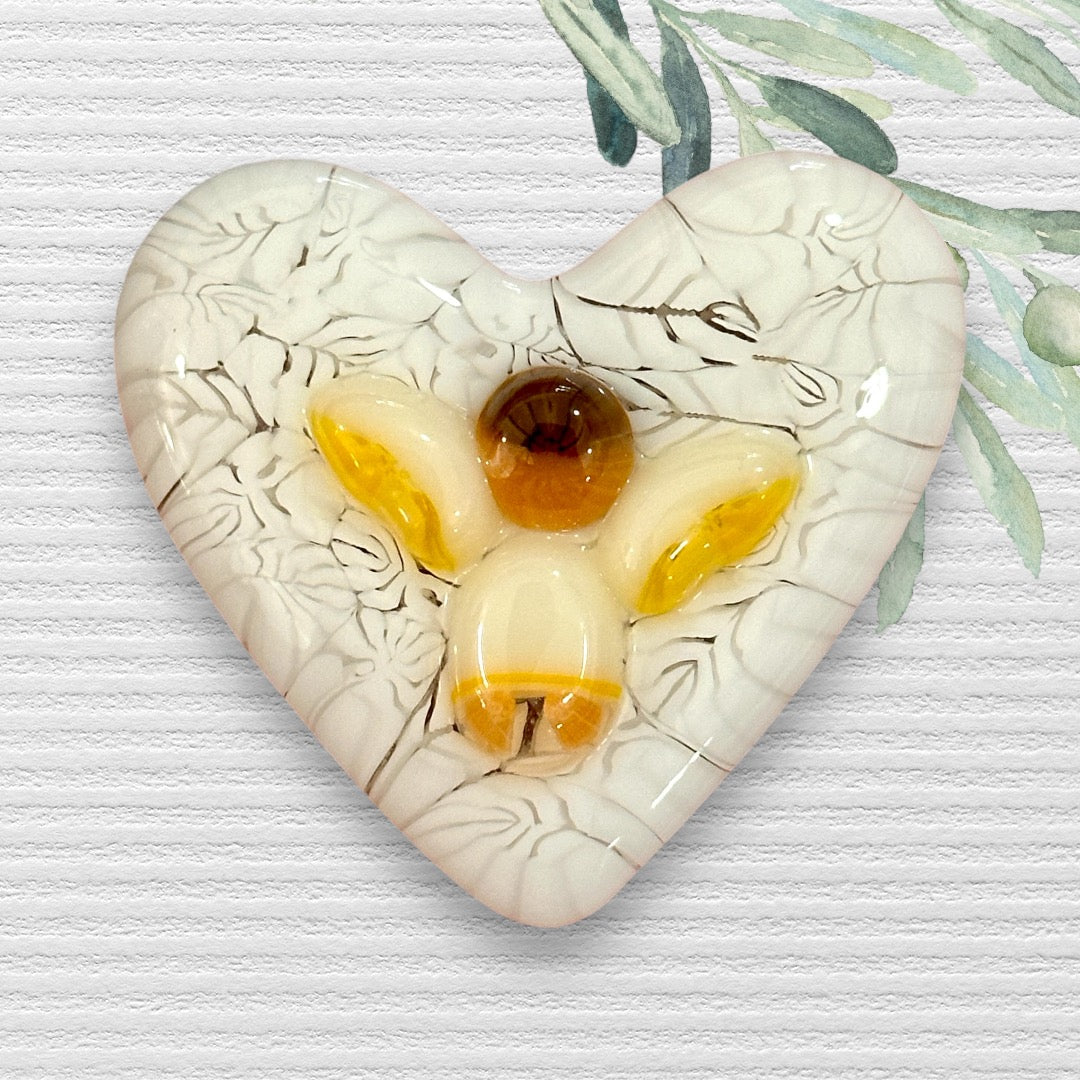 Fused Glass Heart ~ Oshun