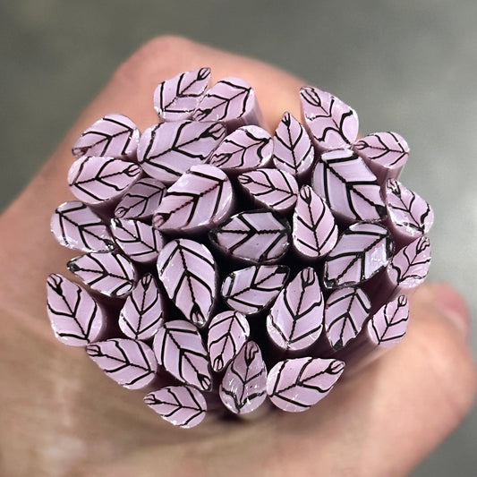 Petal Pink Leaves coe 90 Leaf Murrini MIX & MATCH ITEM