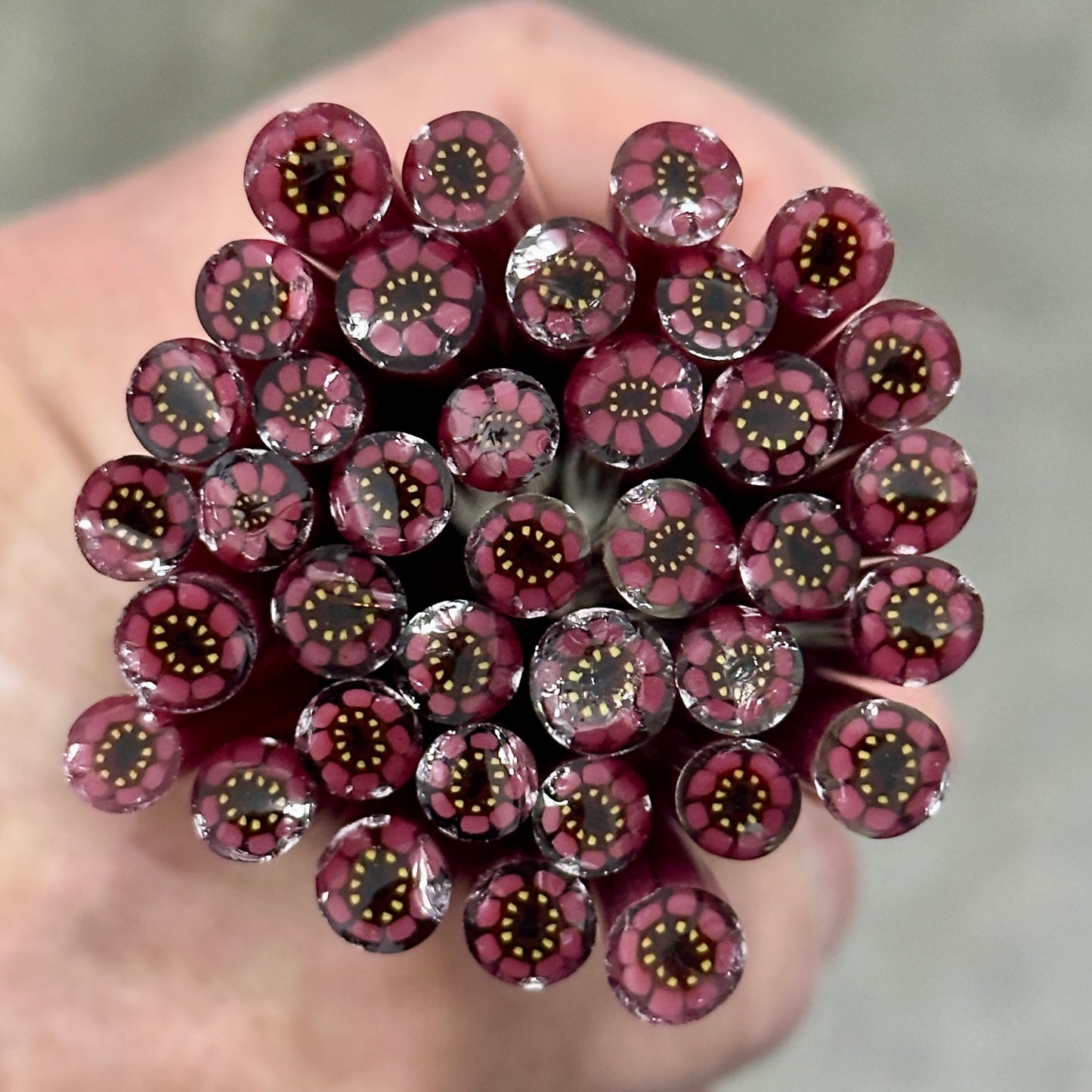 Pink Daisy coe 90 Flower Murrini SINGLE ROD