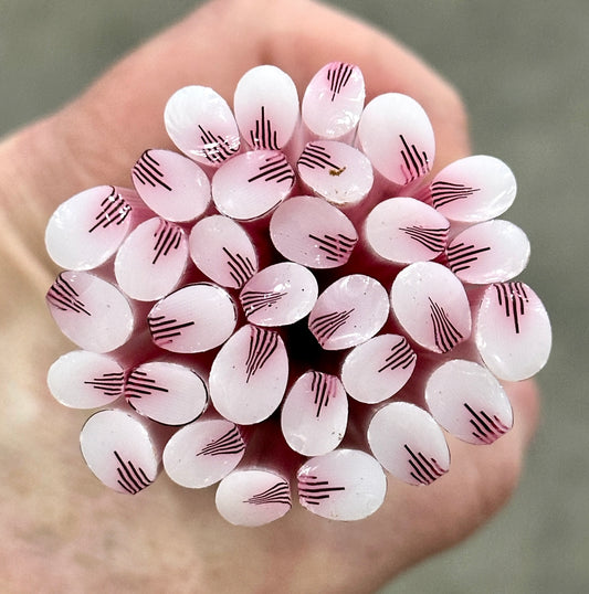 Pink and White Petals coe 90 Murrini MIX & MATCH ITEM