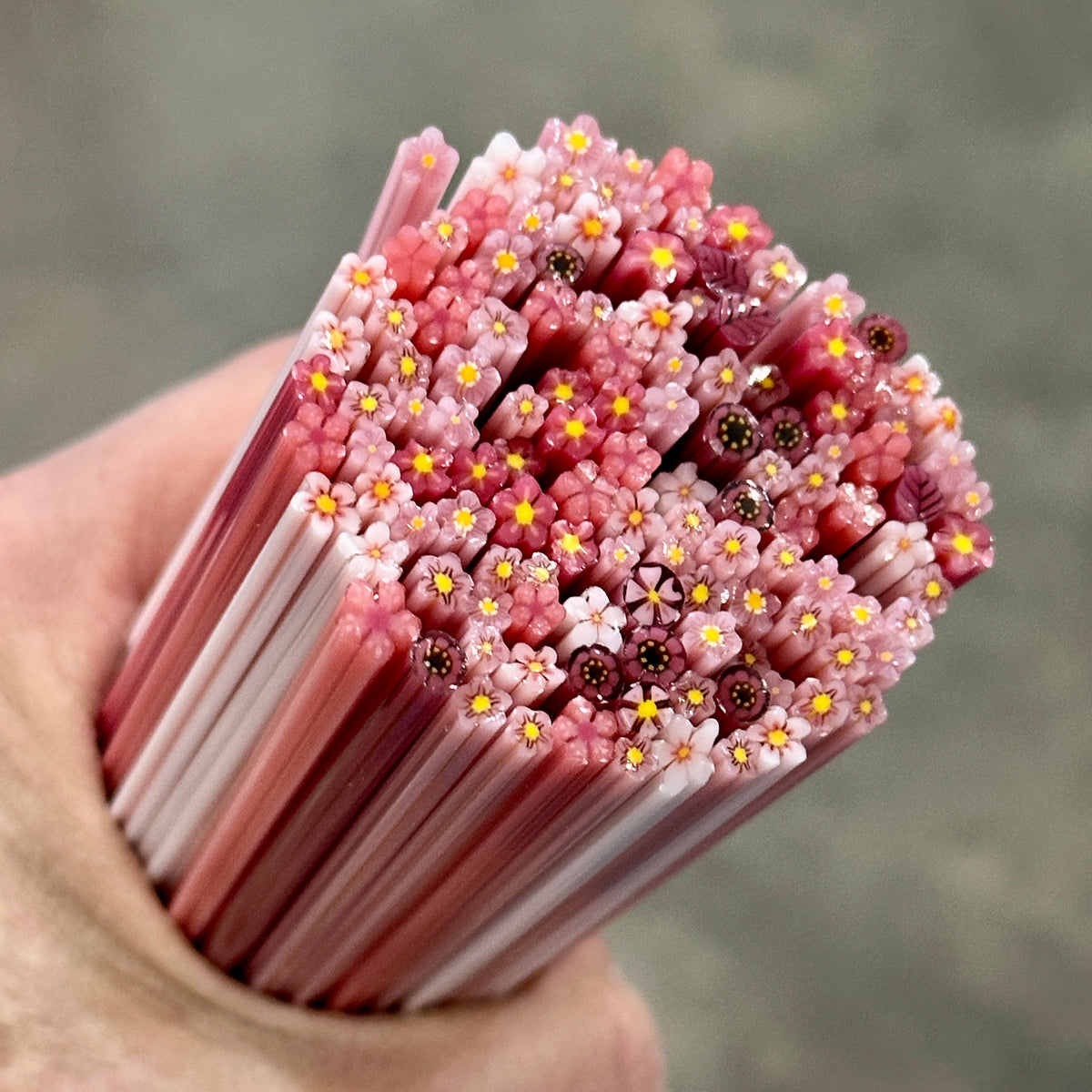 TINY Pinks Mix 2oz coe 90 Flower Murrini TINY RODS