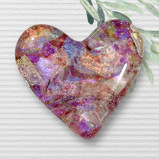 Fused Glass Heart ~ Princess