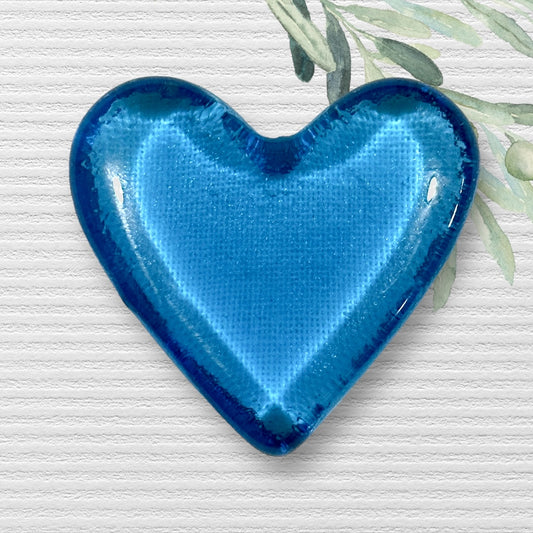 Fused Glass Heart ~ Radium Kiss