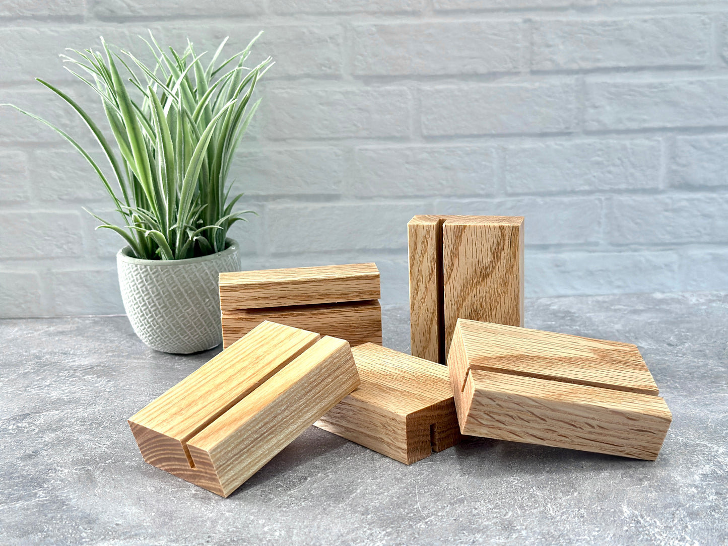 Oak Display Stands for Glass ~ 4mm Offset Slot ~ Rectangle