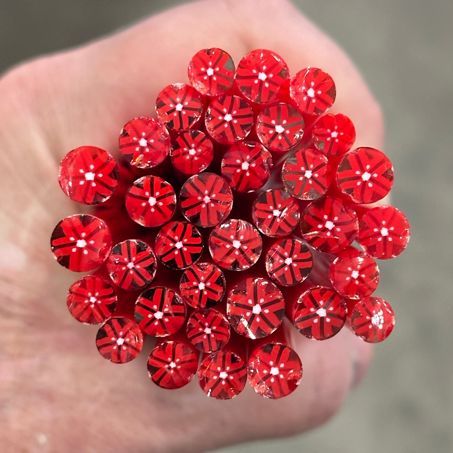 Red Kerria coe 90 Flower Murrini MIX & MATCH ITEM