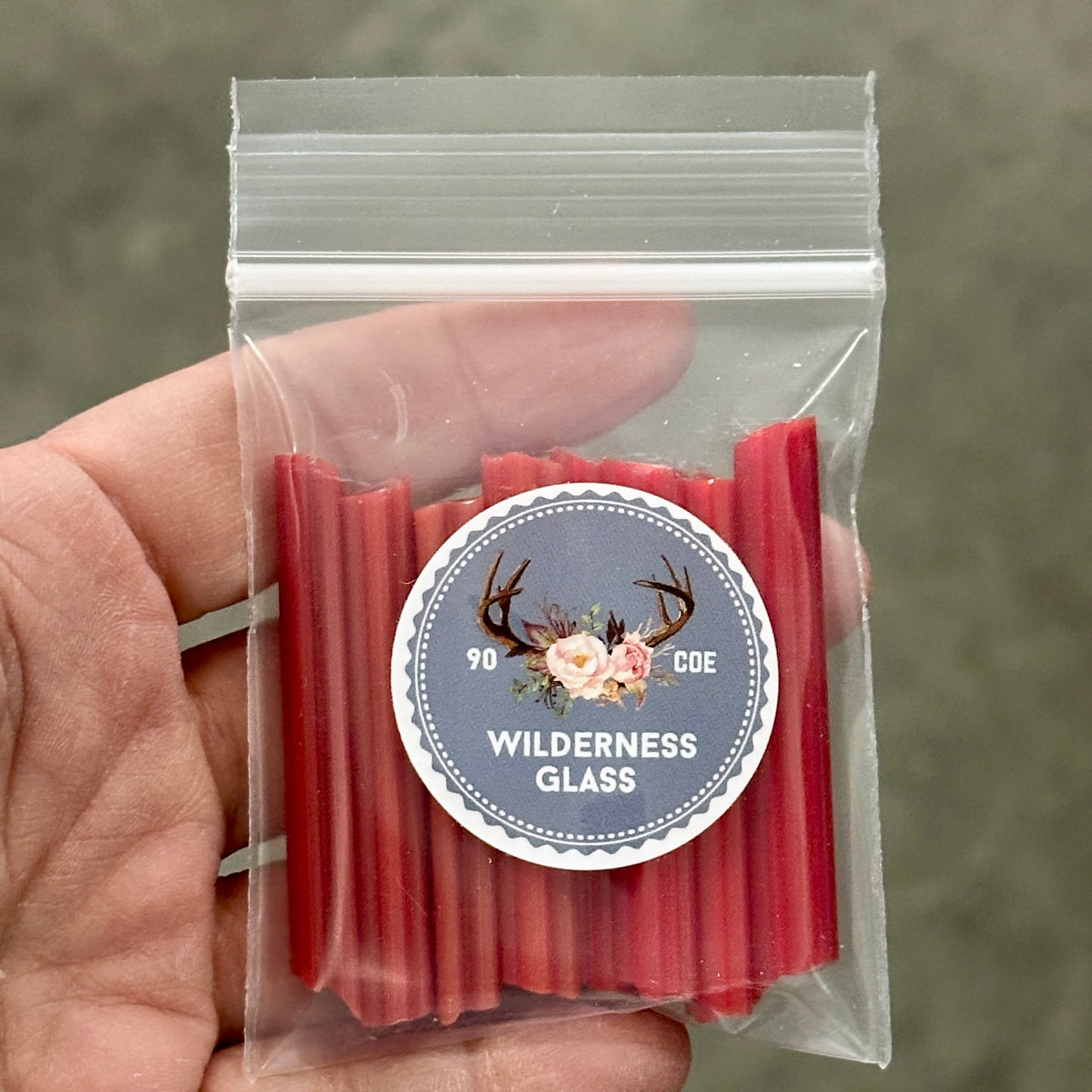 Red and White Concentric Cane coe 90 CANE