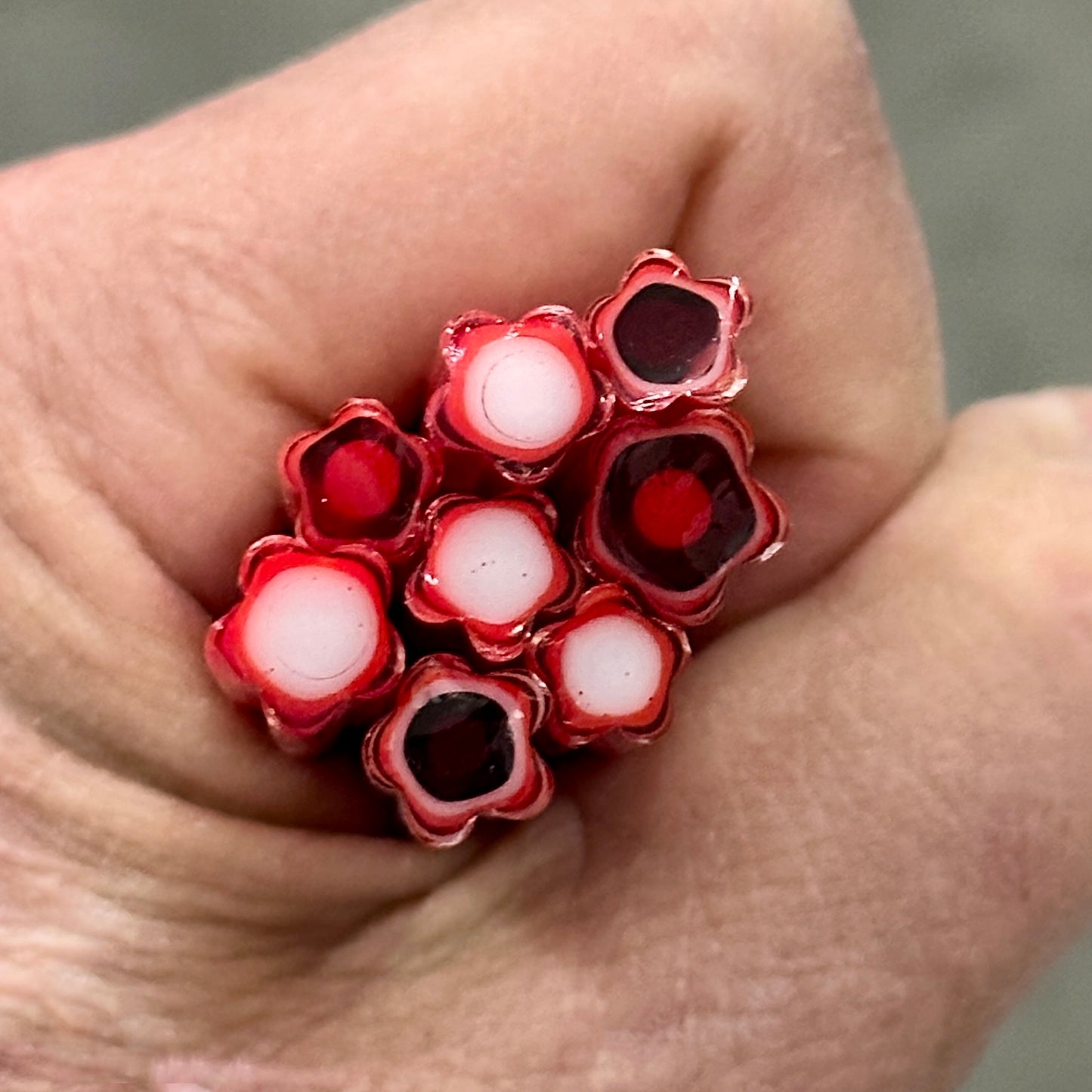 Red and White Concentric Cane coe 90 CANE