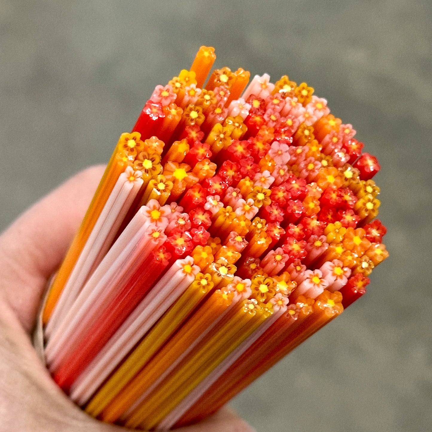 TINY Reds Mix 2oz coe 90 Flower Murrini TINY RODS