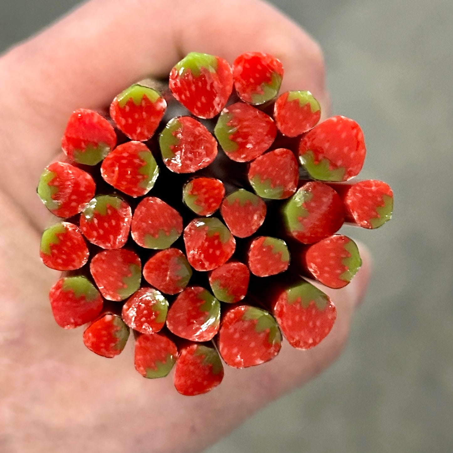 Strawberries coe 90 Design Murrini SINGLE ROD
