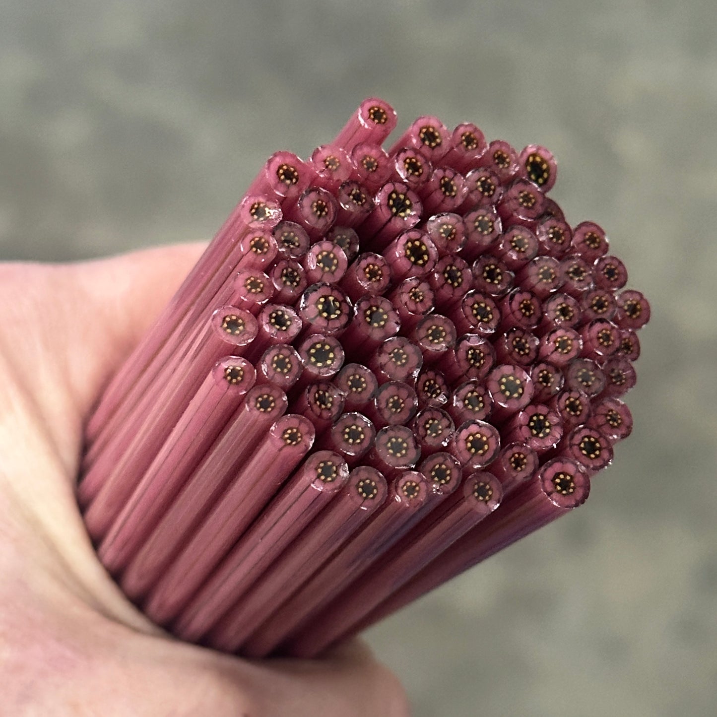 Tiny Appolonia Flowers 1oz coe 90 Flower Murrini TINY RODS (NOON)