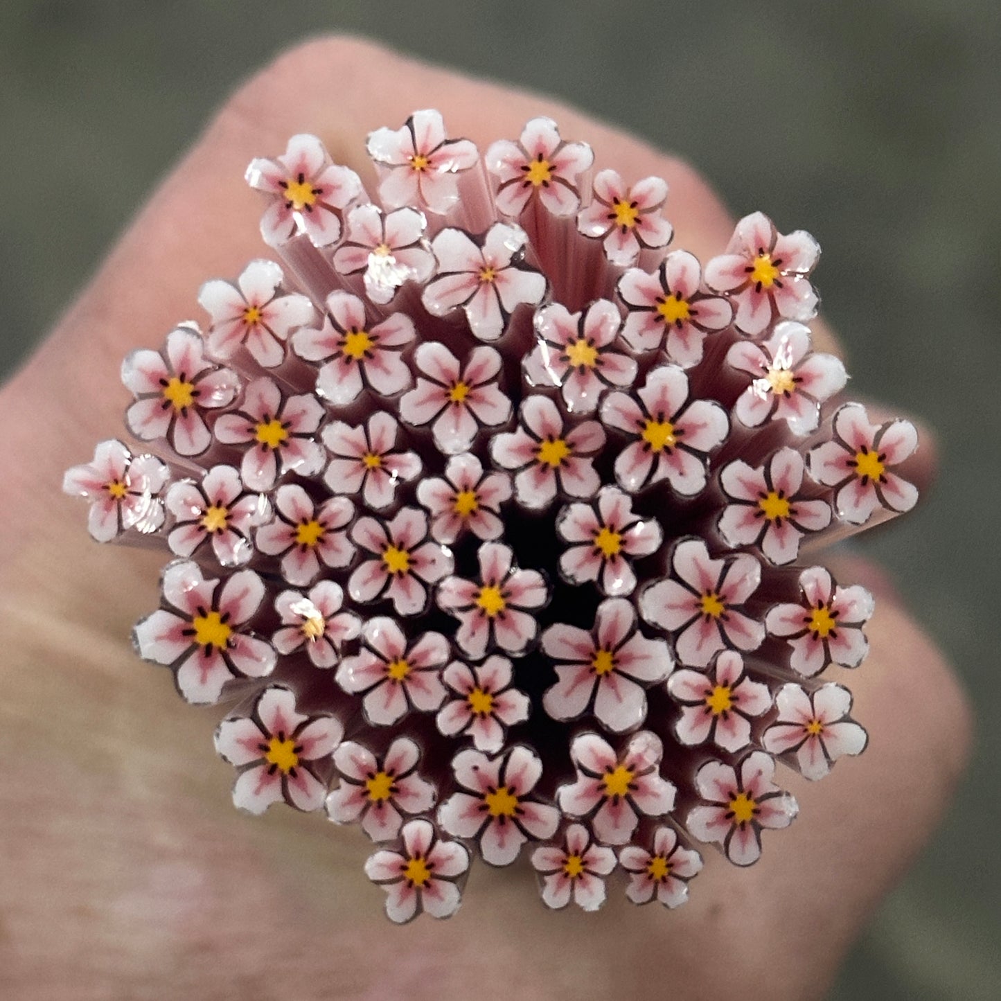 Tiny Aria Flowers 1oz coe 90 Flower Murrini TINY RODS (FOUR)