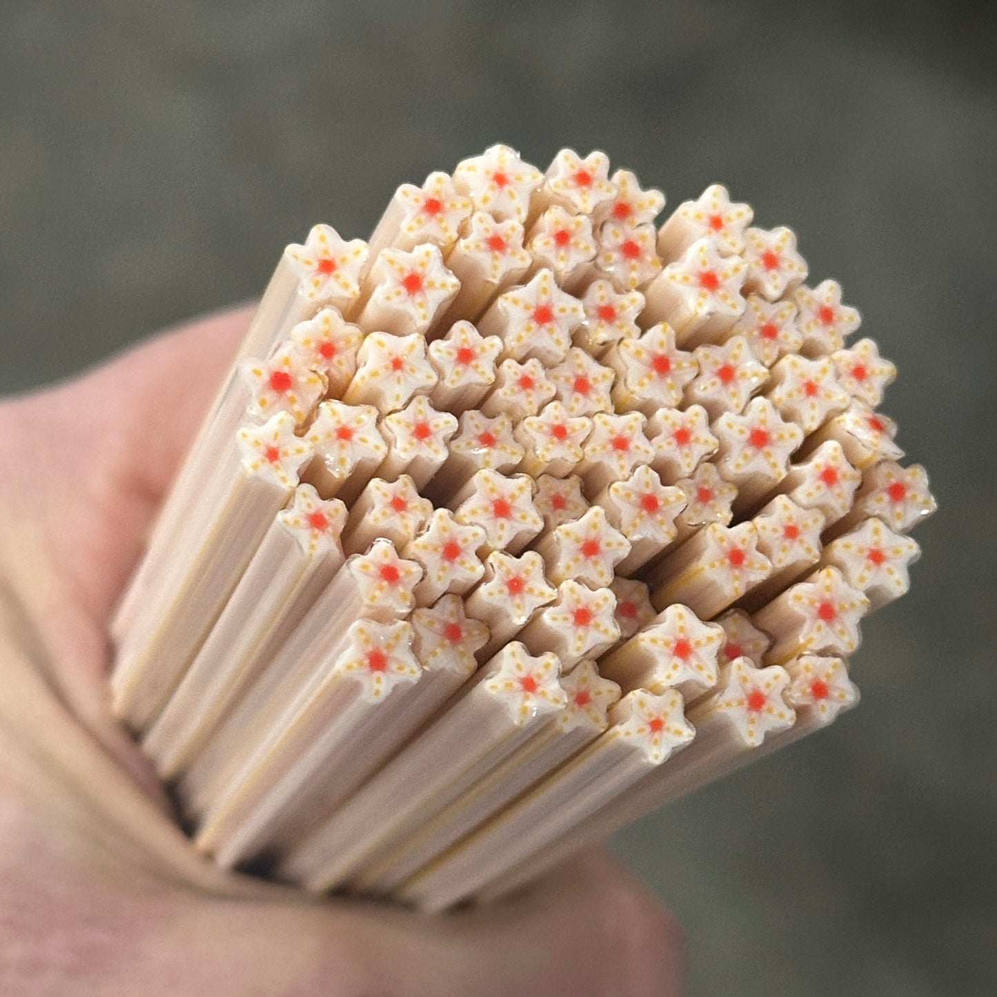 Tiny Brielle Flowers 1oz coe 90 Flower Murrini TINY RODS (FOUR)