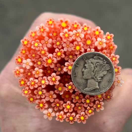 Tiny Eleanor Flowers 1oz coe 90 Flower Murrini TINY RODS (FOUR)