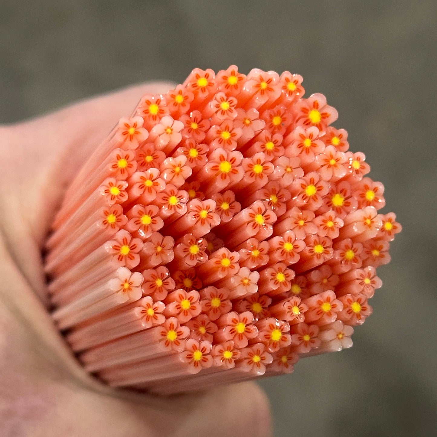 Tiny Eleanor Flowers 1oz coe 90 Flower Murrini TINY RODS (FOUR)