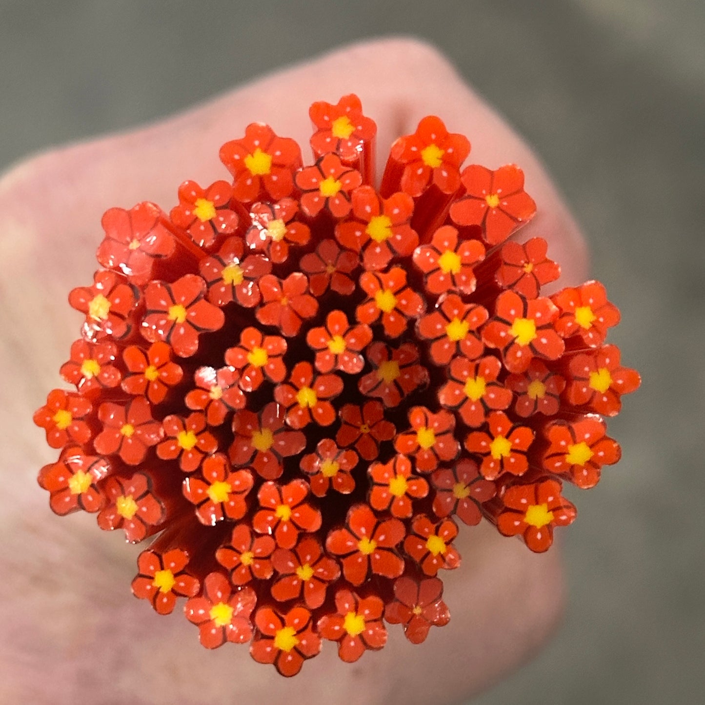 Tiny Myriam Flowers 1oz coe 90 Flower Murrini TINY RODS (FOUR)