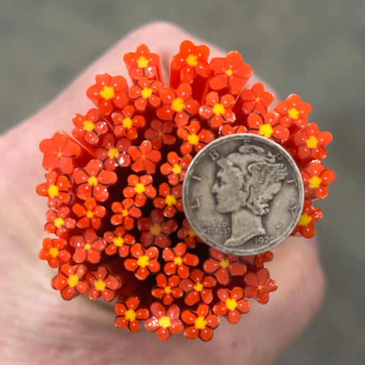 Tiny Myriam Flowers 1oz coe 90 Flower Murrini TINY RODS (FOUR)