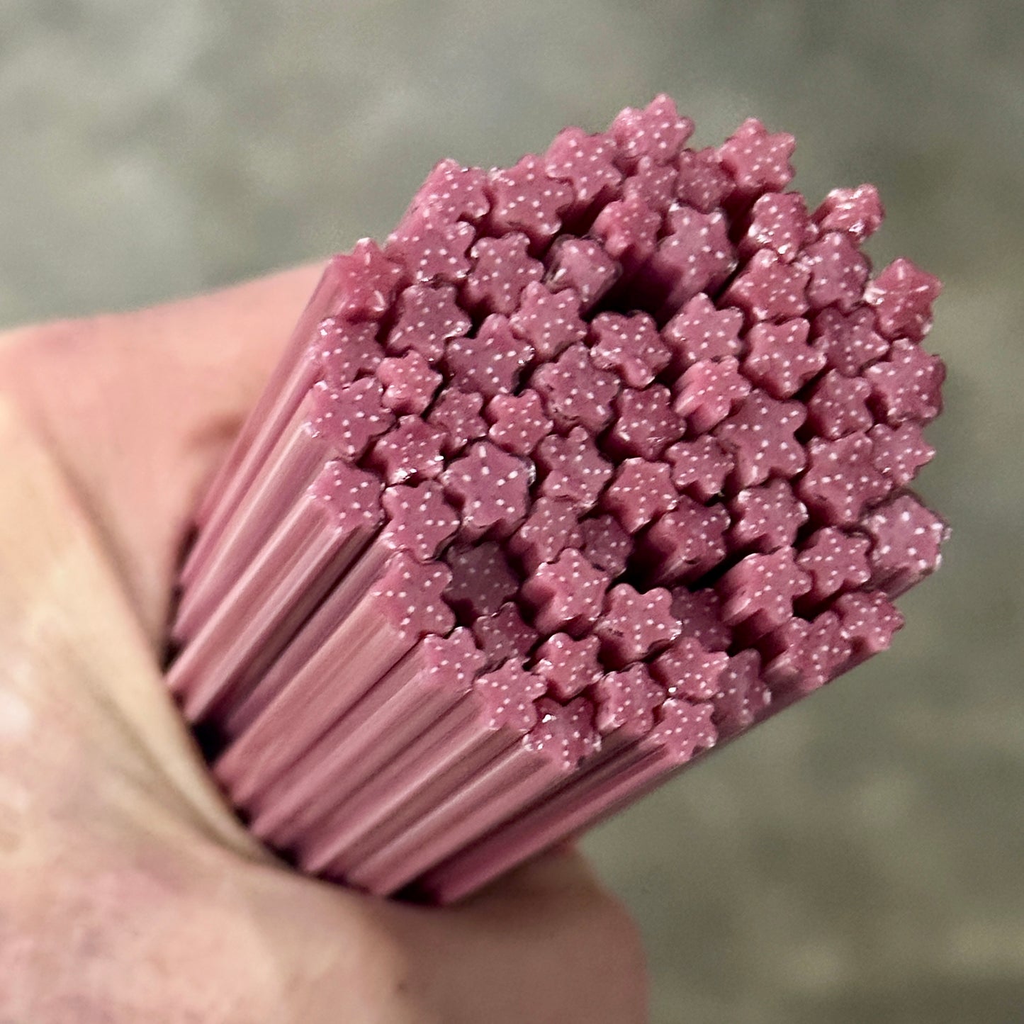 Tiny Pink STARFISH 1oz coe 90 Design Murrini TINY RODS (NOON)