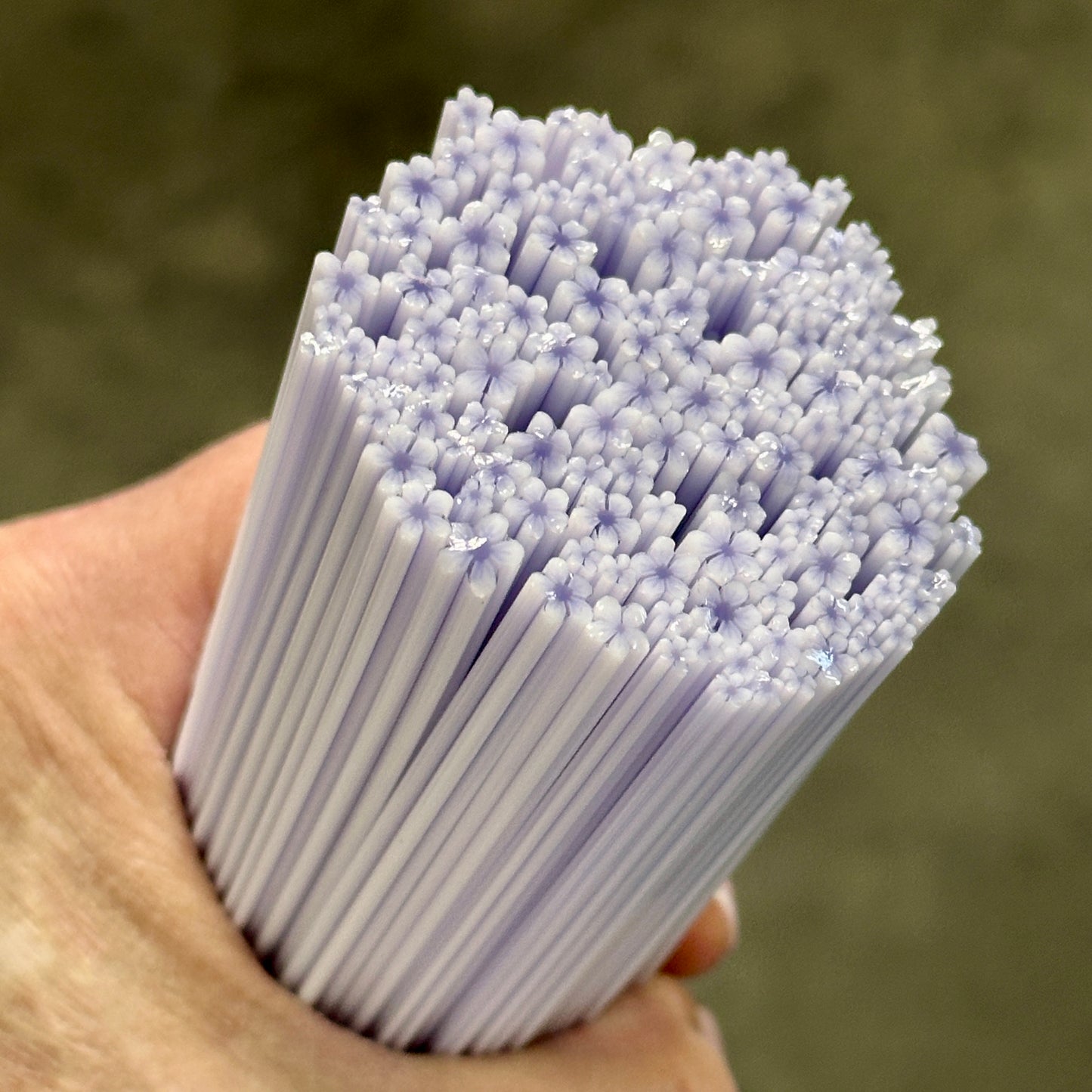 TINY Silk Frost 1oz coe 90 Flower Murrini TINY RODS