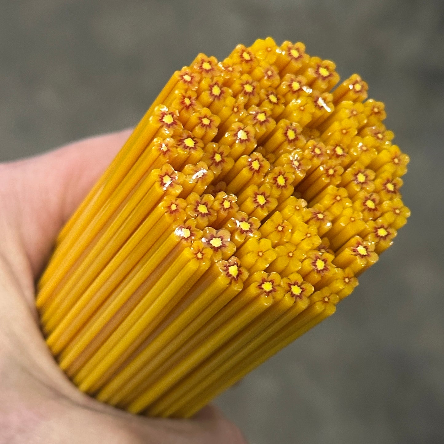 Tiny Yellow Wildflowers 1oz coe 90 Flower Murrini TINY RODS (NOON)