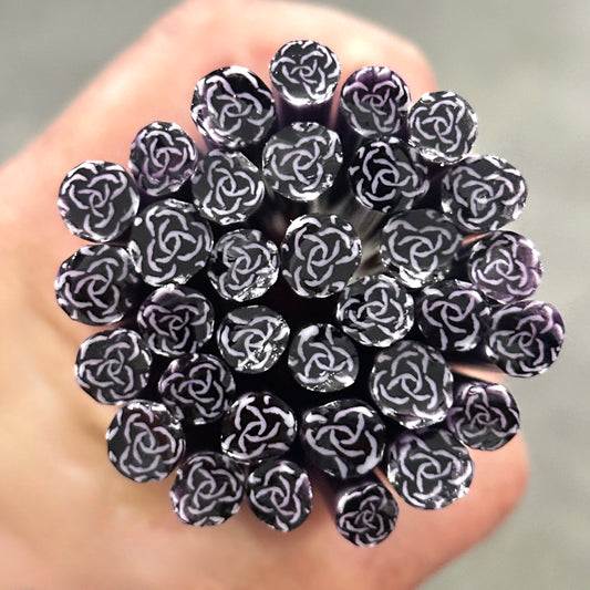 Violet Roses coe 90 Flower Murrini MIX & MATCH ITEM