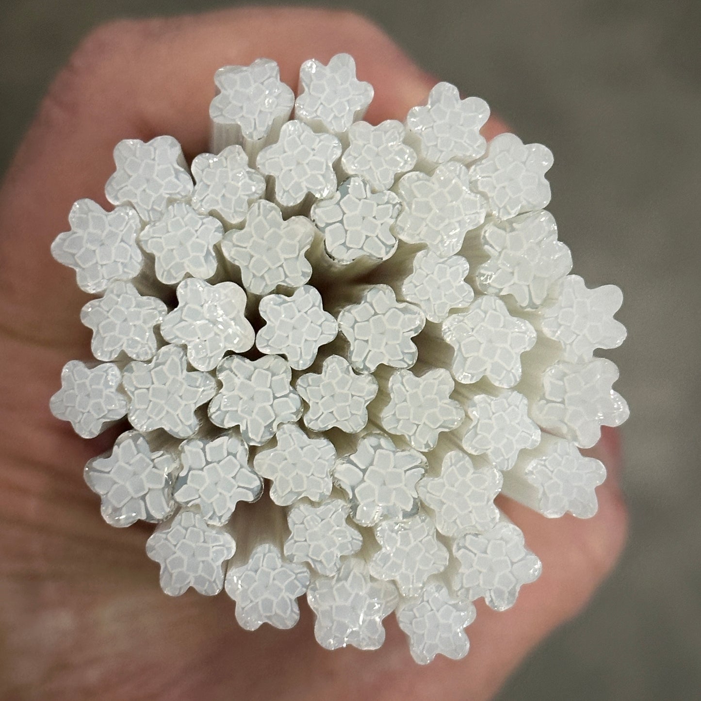 White Peony Flower coe 90 Murrini SINGLE ROD