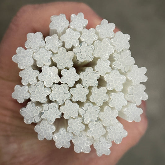 White Peony Flower coe 90 Murrini SINGLE ROD