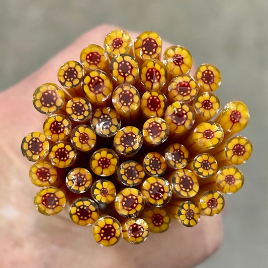 Yellow Daisy coe 90 Flower Murrini SINGLE ROD